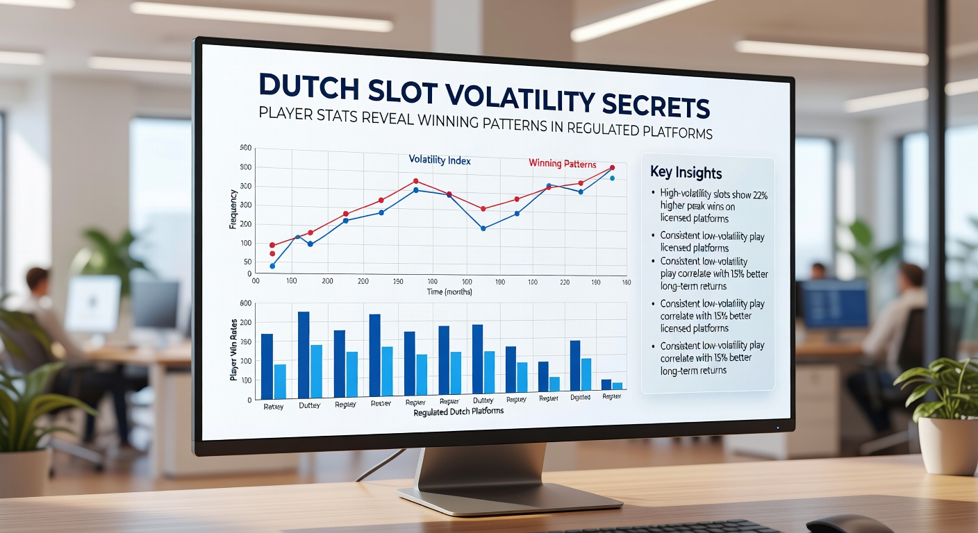 Visualisatie van winnende slotsessies met volatiliteitsgrafieken en Nederlandse spelertrends in maart 2026