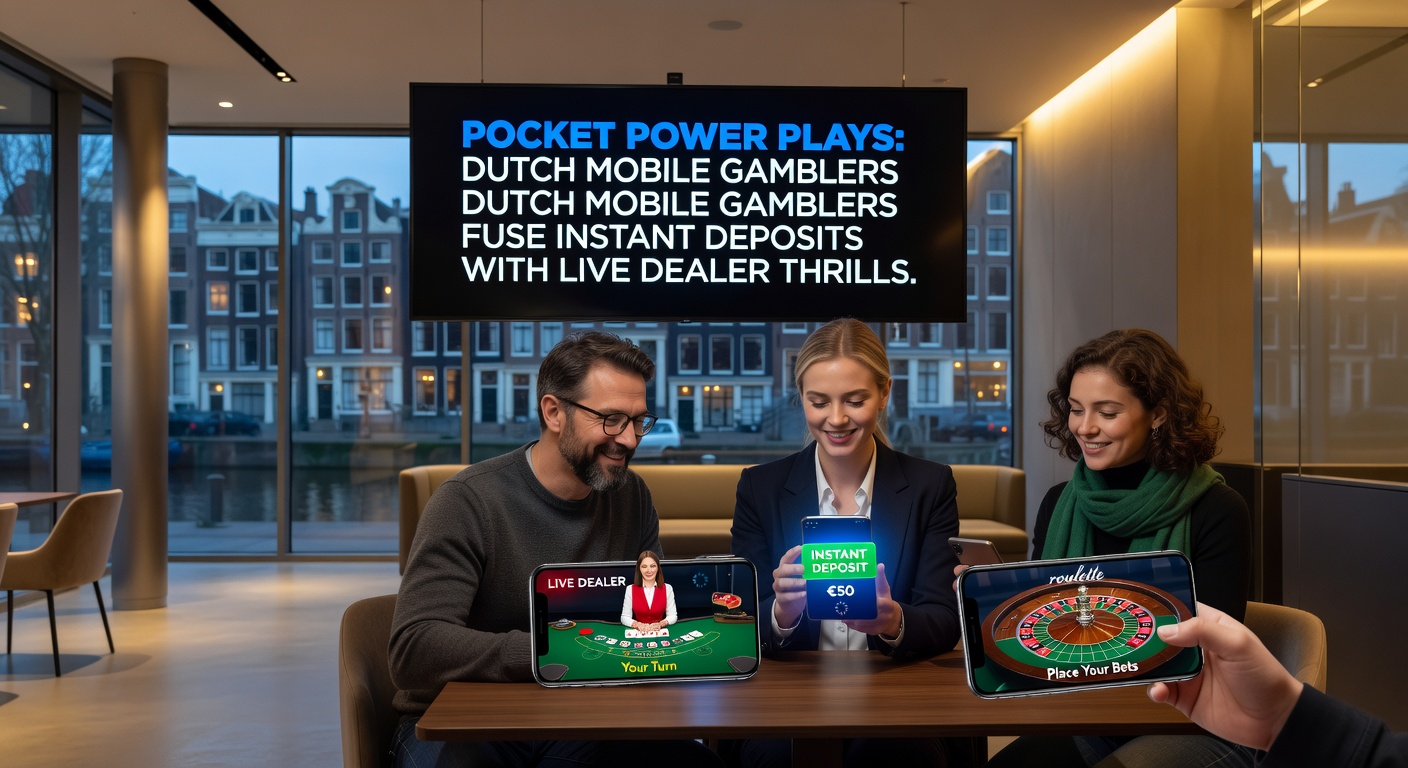 Close-up van smartphone met live blackjack dealer en succesvolle iDEAL transactie notificatie