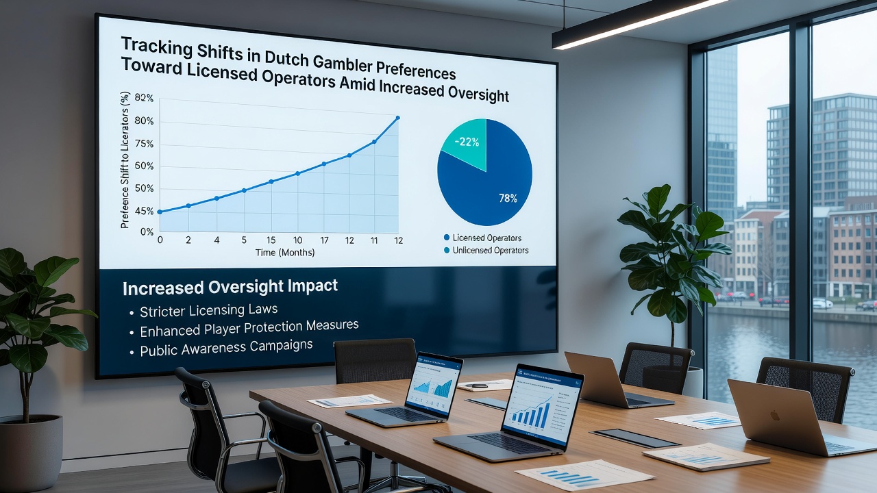 Infographic met statistieken over voorkeuren van Nederlandse gokkers en toename in legale platforms